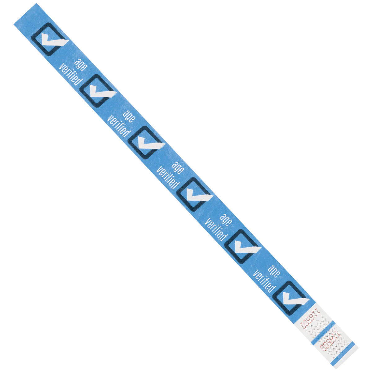 3/4 x 10" Blue "Age Verified" Tyvek Wristbands 500/Case
