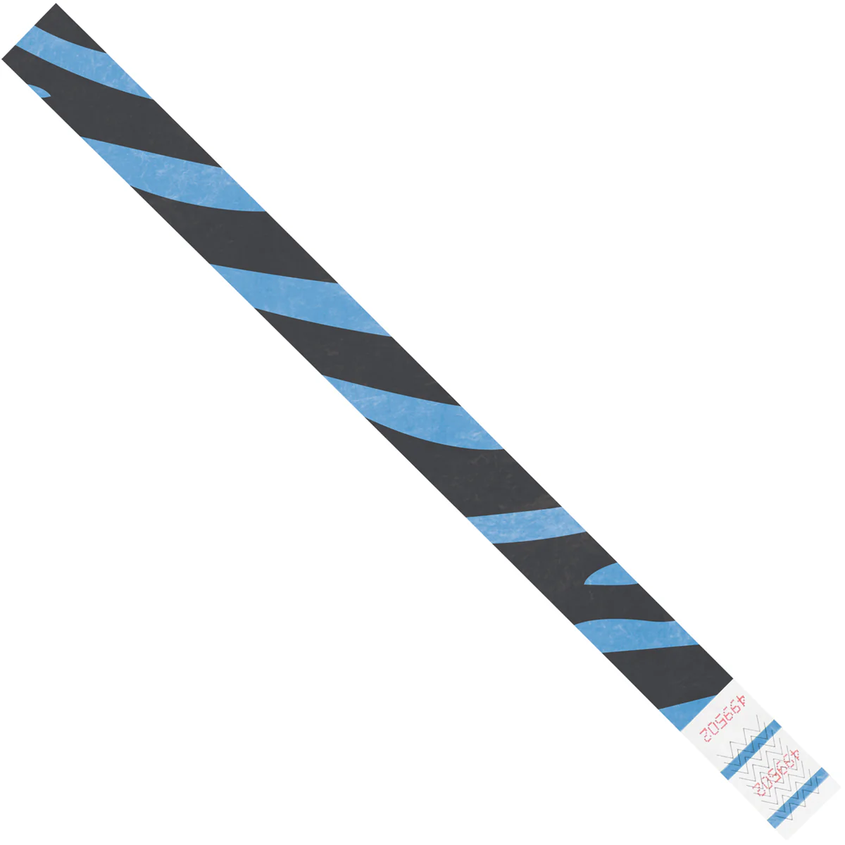 3/4 x 10" Blue Zebra Stripe Tyvek Wristbands 500/Case