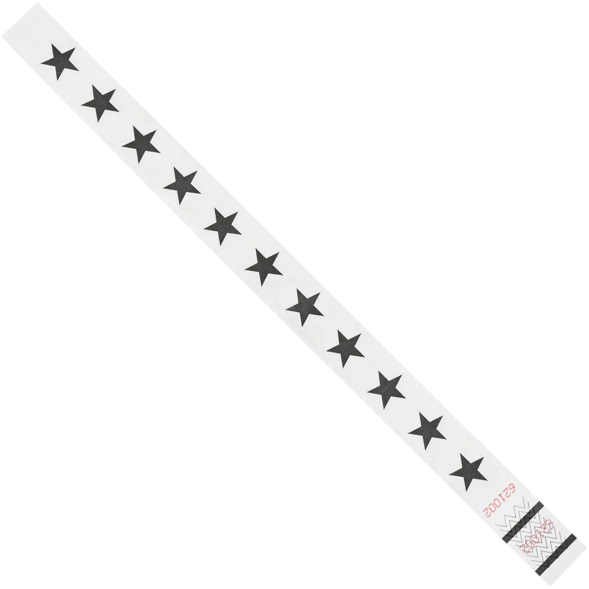 3/4 x 10" White Stars Tyvek Wristbands 500/Case
