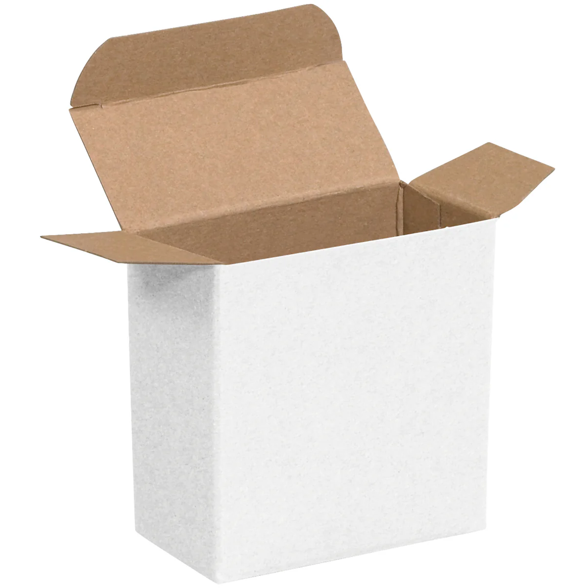 3 5/16 x 1 1/2 x 3 5/16 White 24pt 1-pc Chipboard Folding Carton 1000/Case - Image 2