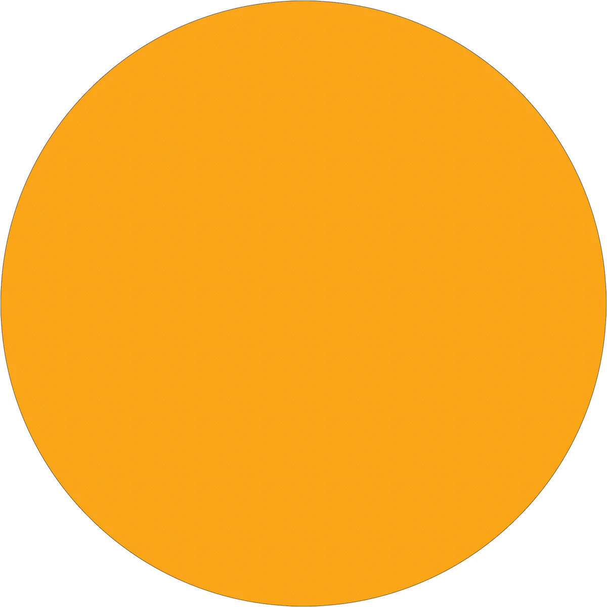 3" Fluorescent Orange Inventory Circle Labels 500/Roll