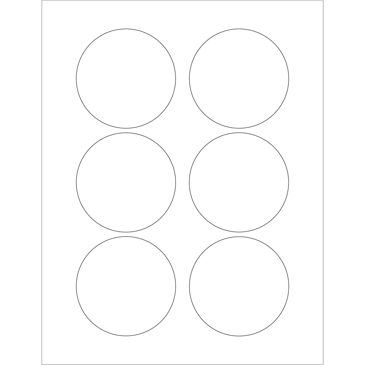 3" Glossy White Circle Laser Labels 600/Case