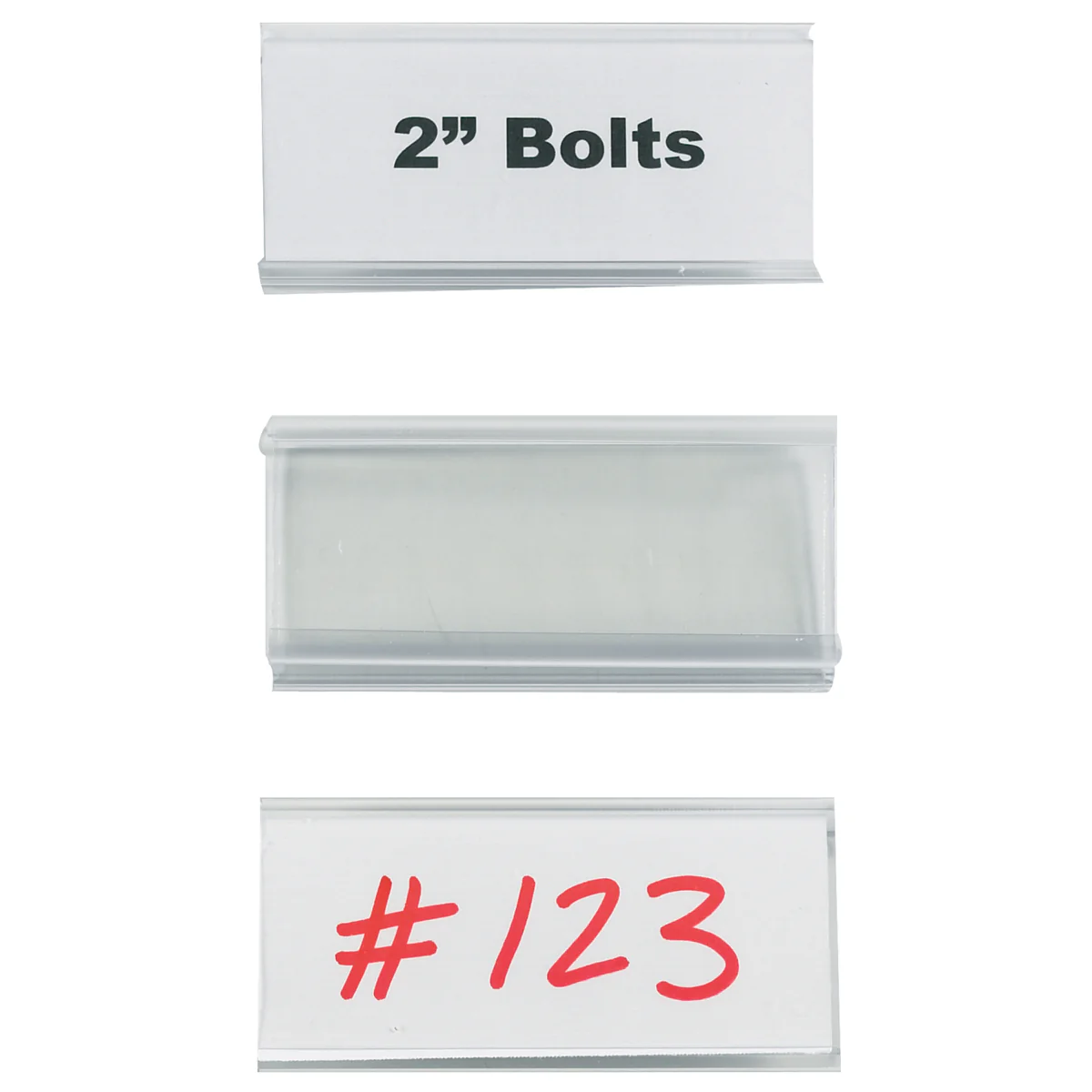 3 x 1 5/16 Wire-Rac Snap-On Label Holders 25/Case