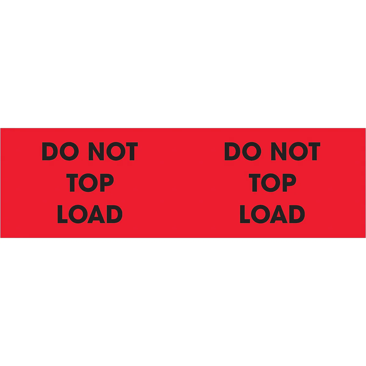 3 x 10" - "Do Not Top Load" (Fluorescent Red) Labels 500/Roll