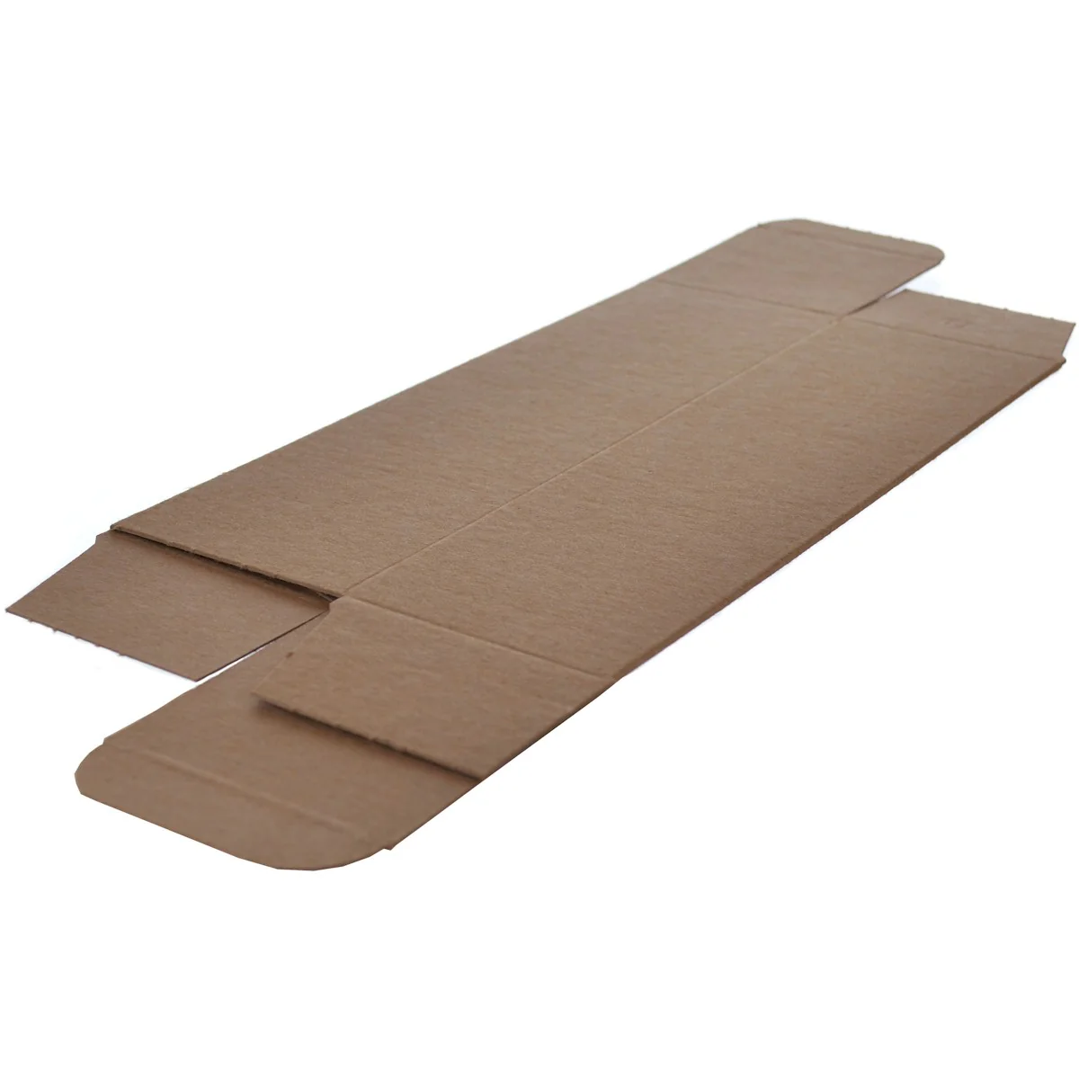 3 x 3 x 10 Brown 24pt 1-pc Chipboard Folding Carton 250/Case - Image 2