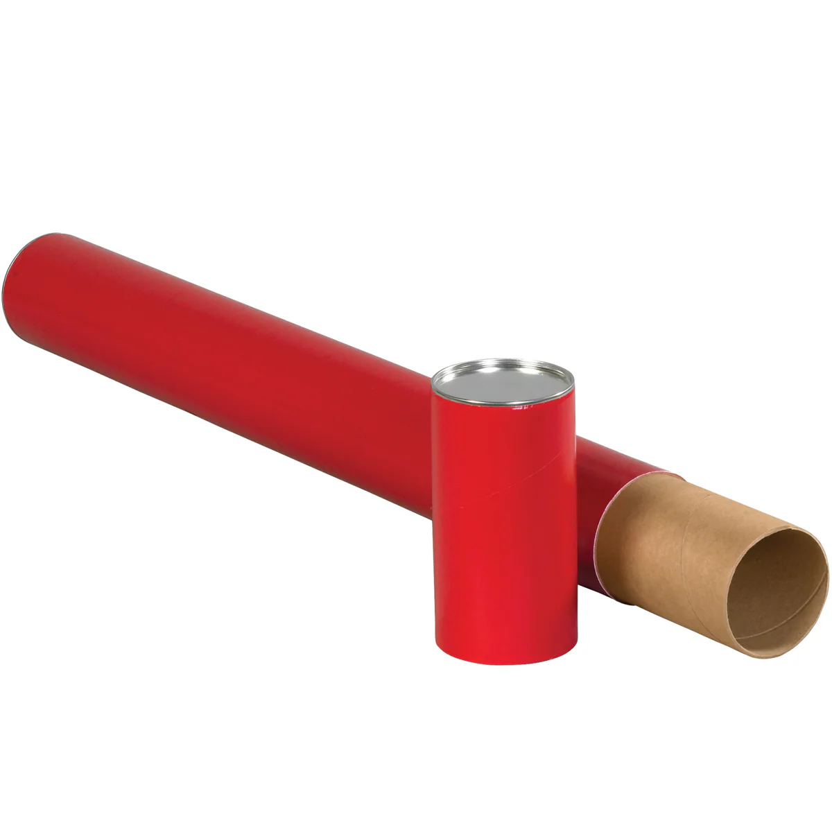 3 x 30 Red Telescoping Mailing Tubes .125 Gauge 24/Case