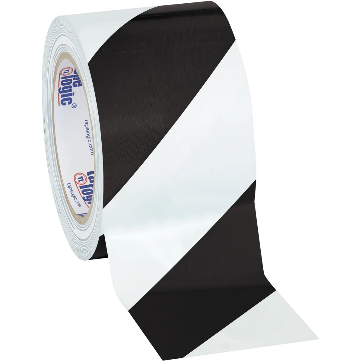 3" x 36 yds. Black/White Striped Vinyl Safety Tape 3/Case