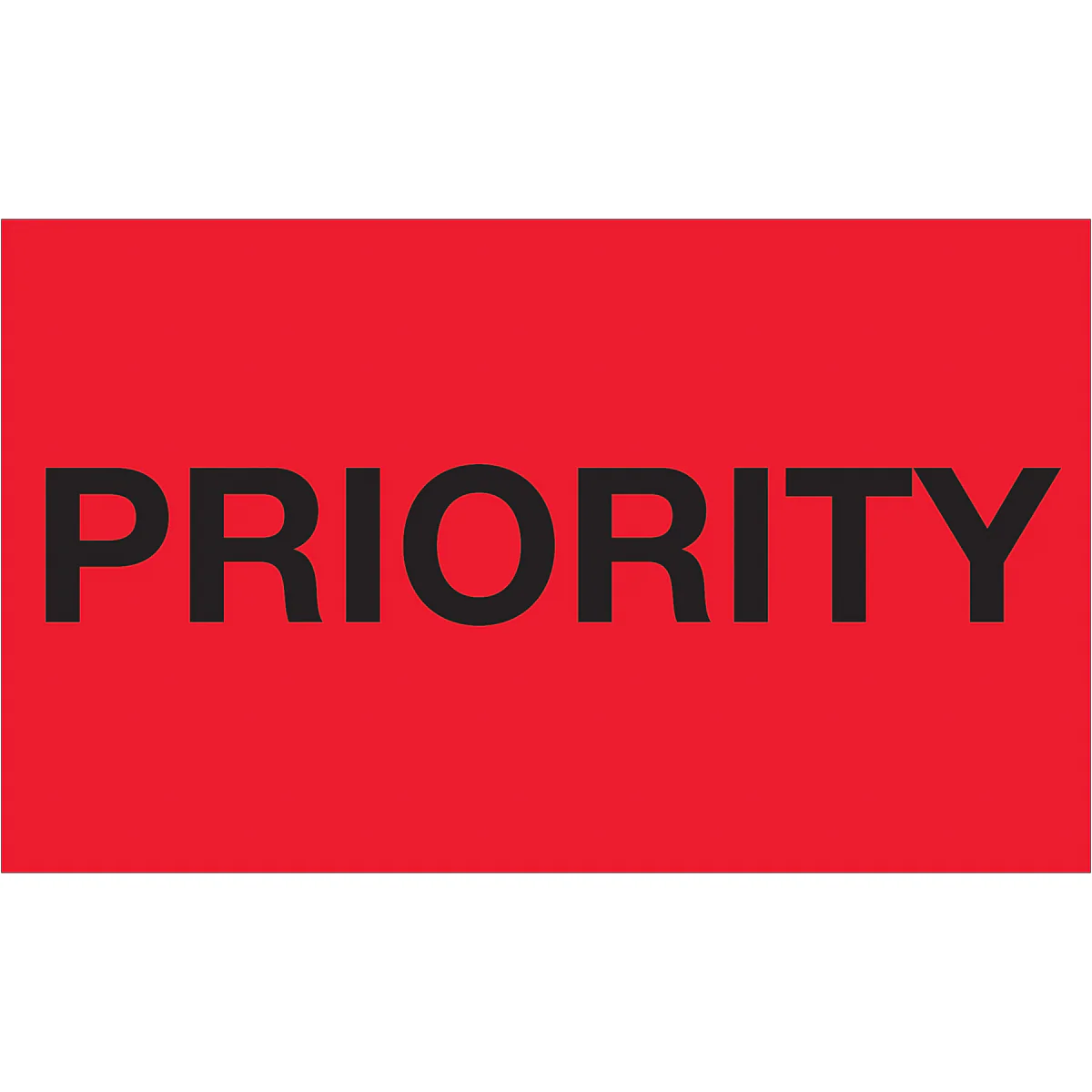 3 x 5" - "Priority" (Fluorescent Red) Labels 500/Roll