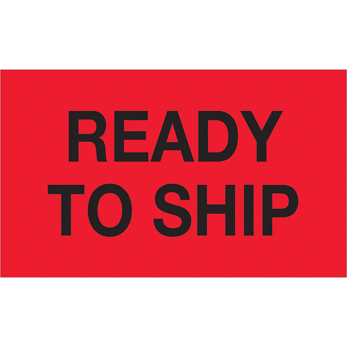 3 x 5" - "Ready To Ship" (Fluorescent Red) Labels 500/Roll