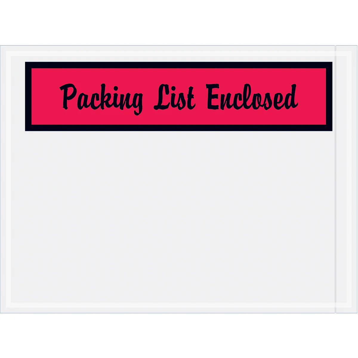 4-1/2 x 6 Packing List Enclosed Envelopes (Panel Face Script) - RED 1000/Case
