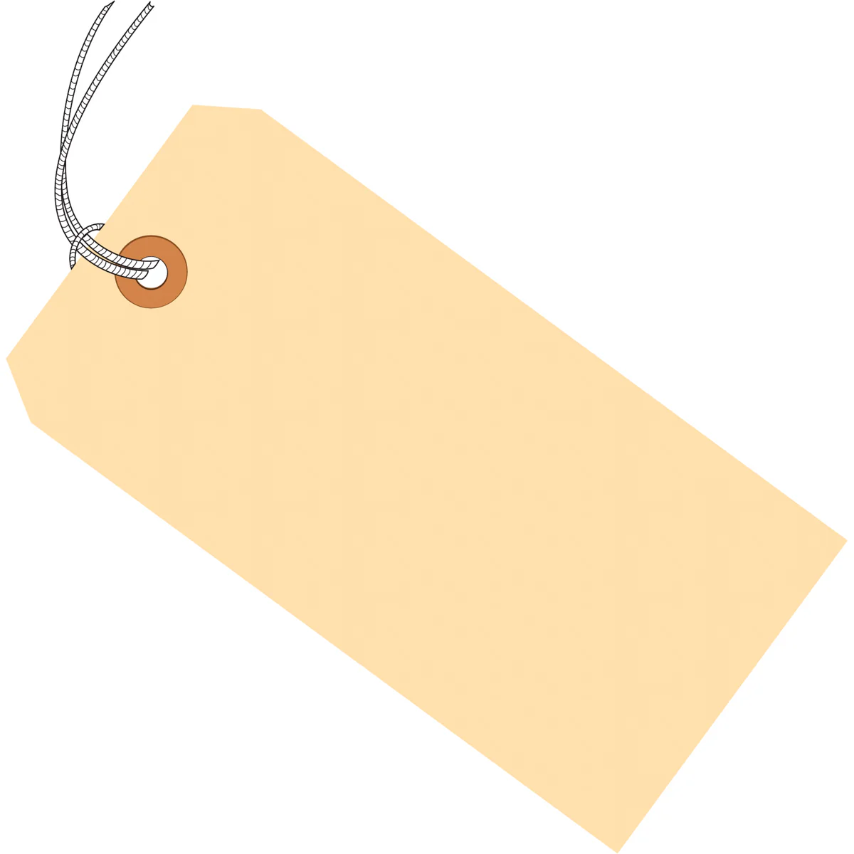 4-1/4 x 2-1/8 Pre-Strung Manila Tags (THICK BOARD - 13 POINT) 1000/Case