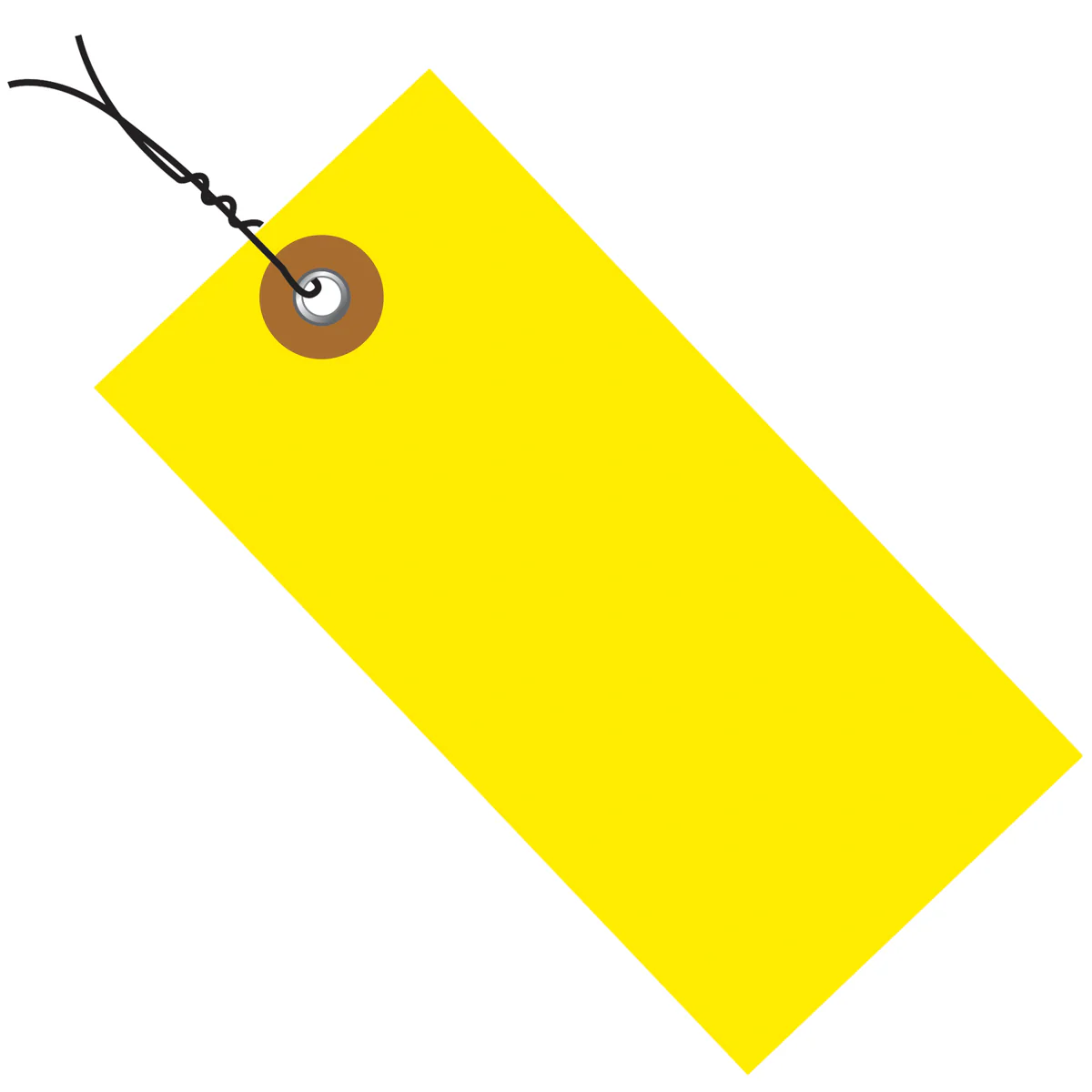 4 1/4 x 2 1/8 Yellow Tyvek Pre-Wired Shipping Tag 100/Case
