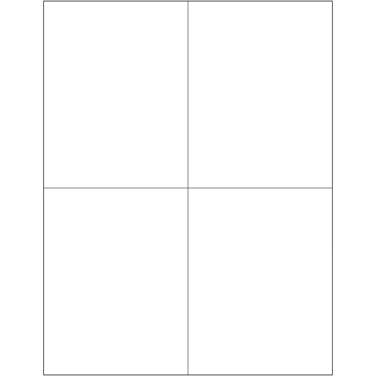 4 1/4 x 5 1/2" White Rectangle Laser Labels - Master Case 4000/Case