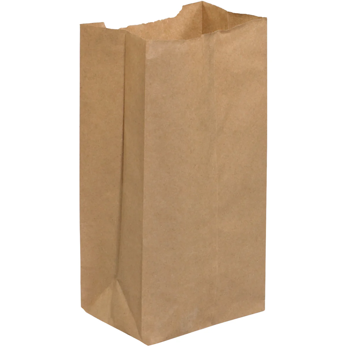 4 3/4 x 2 15/16 x 8 9/16 Kraft Paper Grocery Bags 500/Case