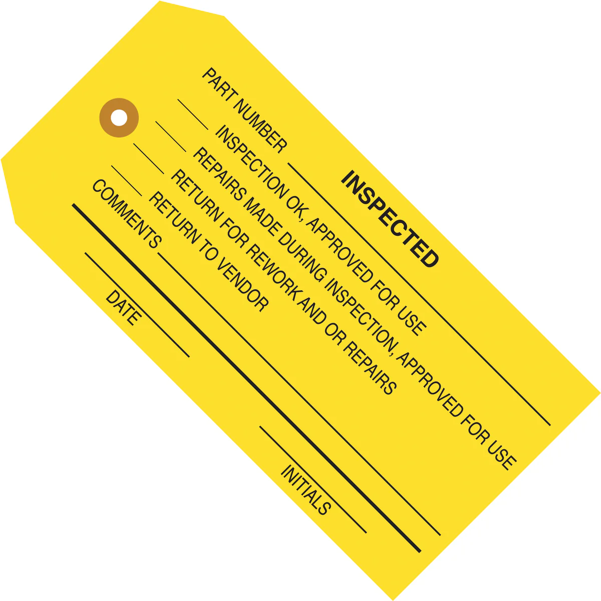 4 3/4 x 2 3/8 - "Inspected" Inspection Tags 1000/Case