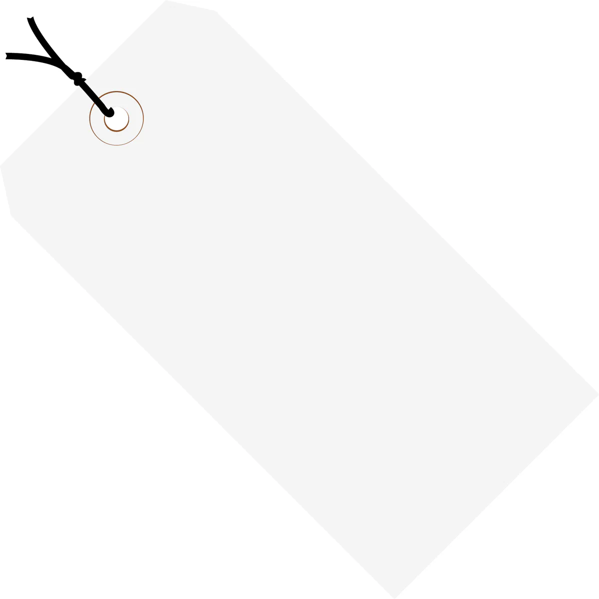 4-3/4 x 2-3/8 Pre-Strung White Tags (THICK BOARD - 13 POINT) 1000/Case