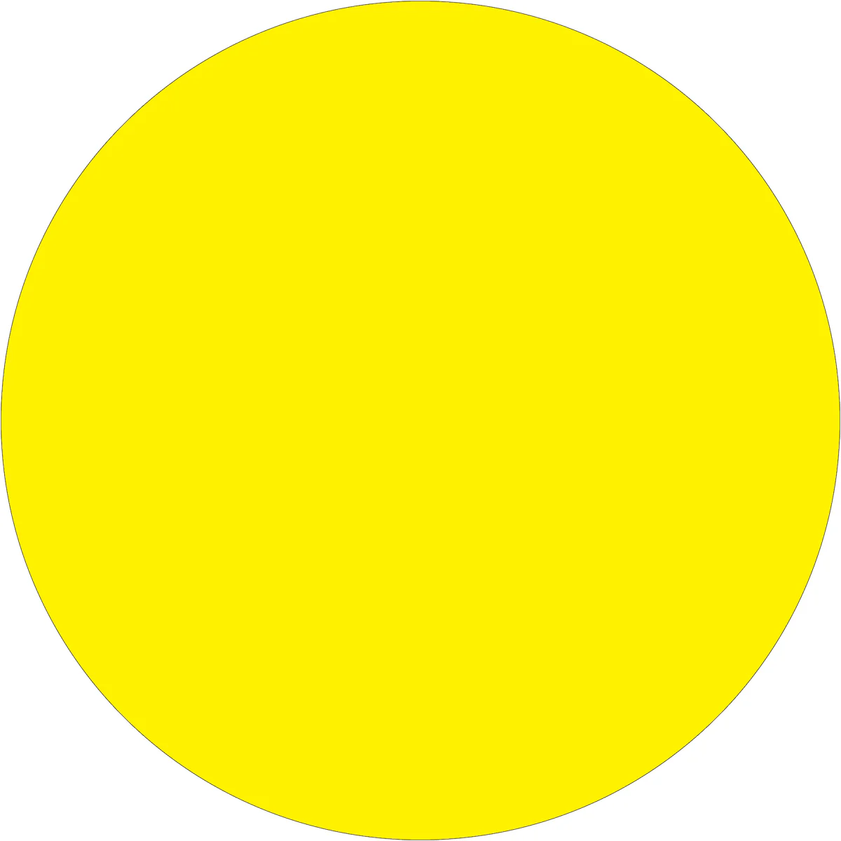 4" Fluorescent Yellow Inventory Circle Labels 500/Roll