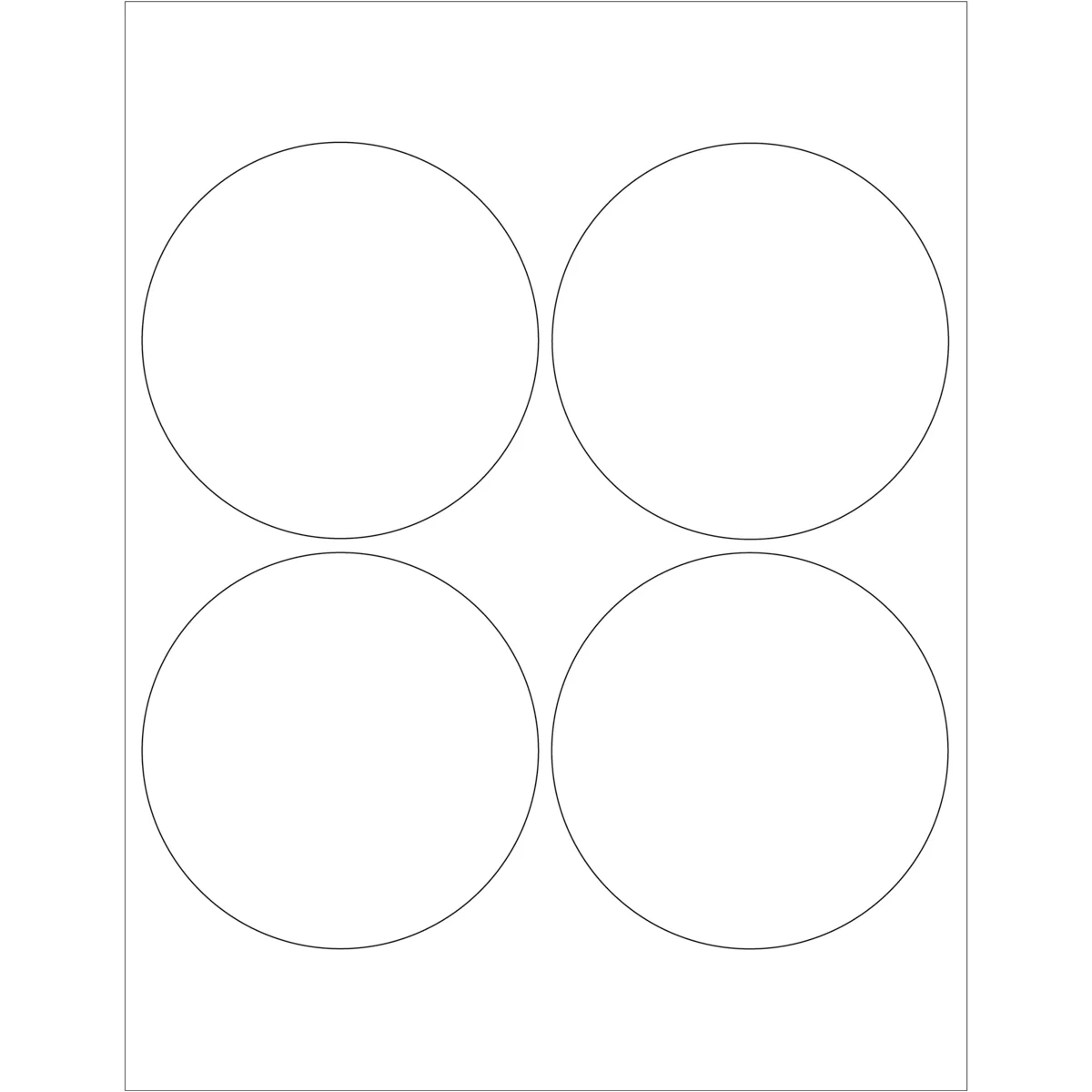 4" White Circle Laser Labels 400/Case