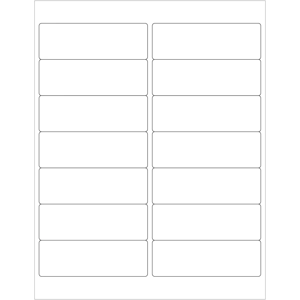 4 x 1 1/3" Weather-Resistant Laser Labels 1400/Case