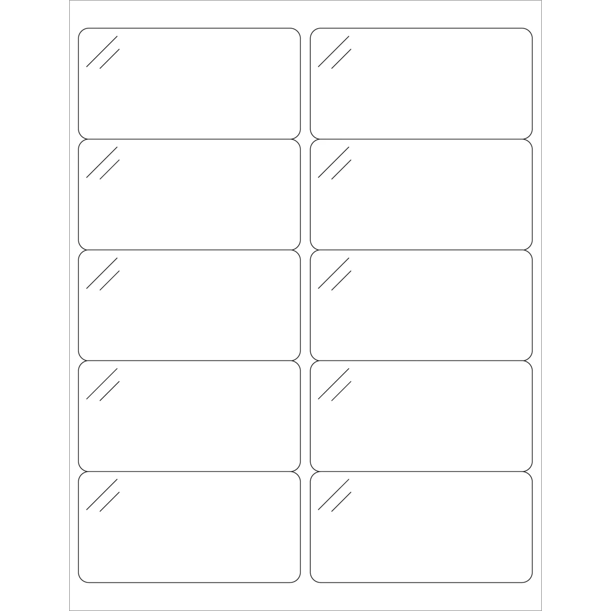 4 x 2" Crystal Clear Rectangle Laser Labels 1000/Case