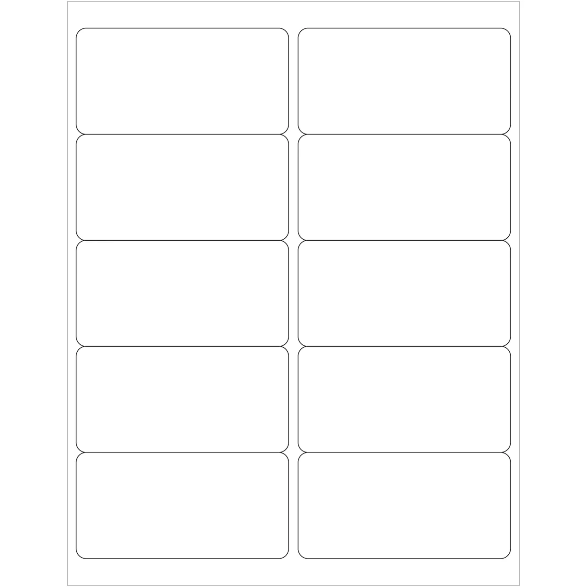 4 x 2" White Removable Rectangle Laser Labels 1000/Case