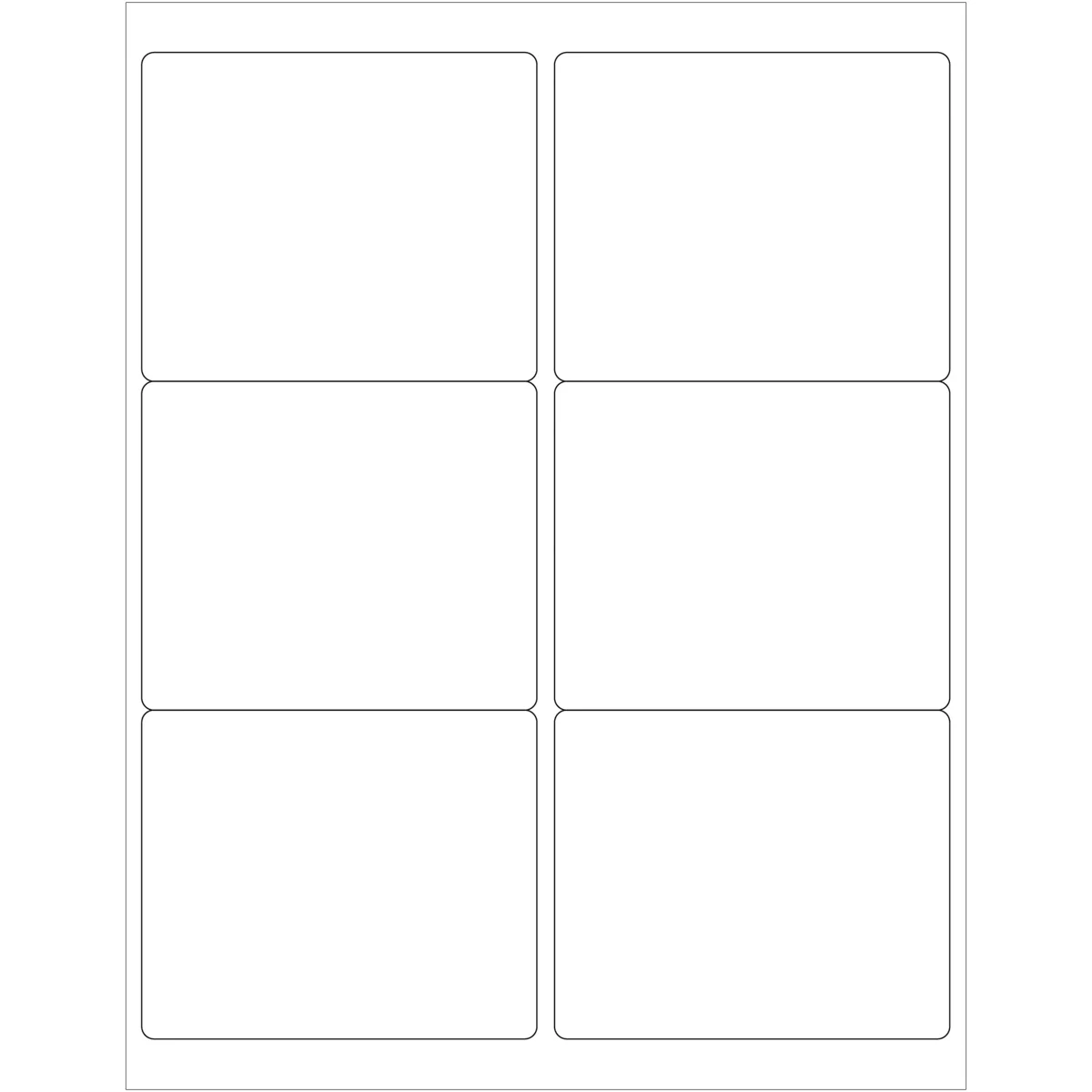 4 x 3 1/3" Weather-Resistant Laser Labels 600/Case