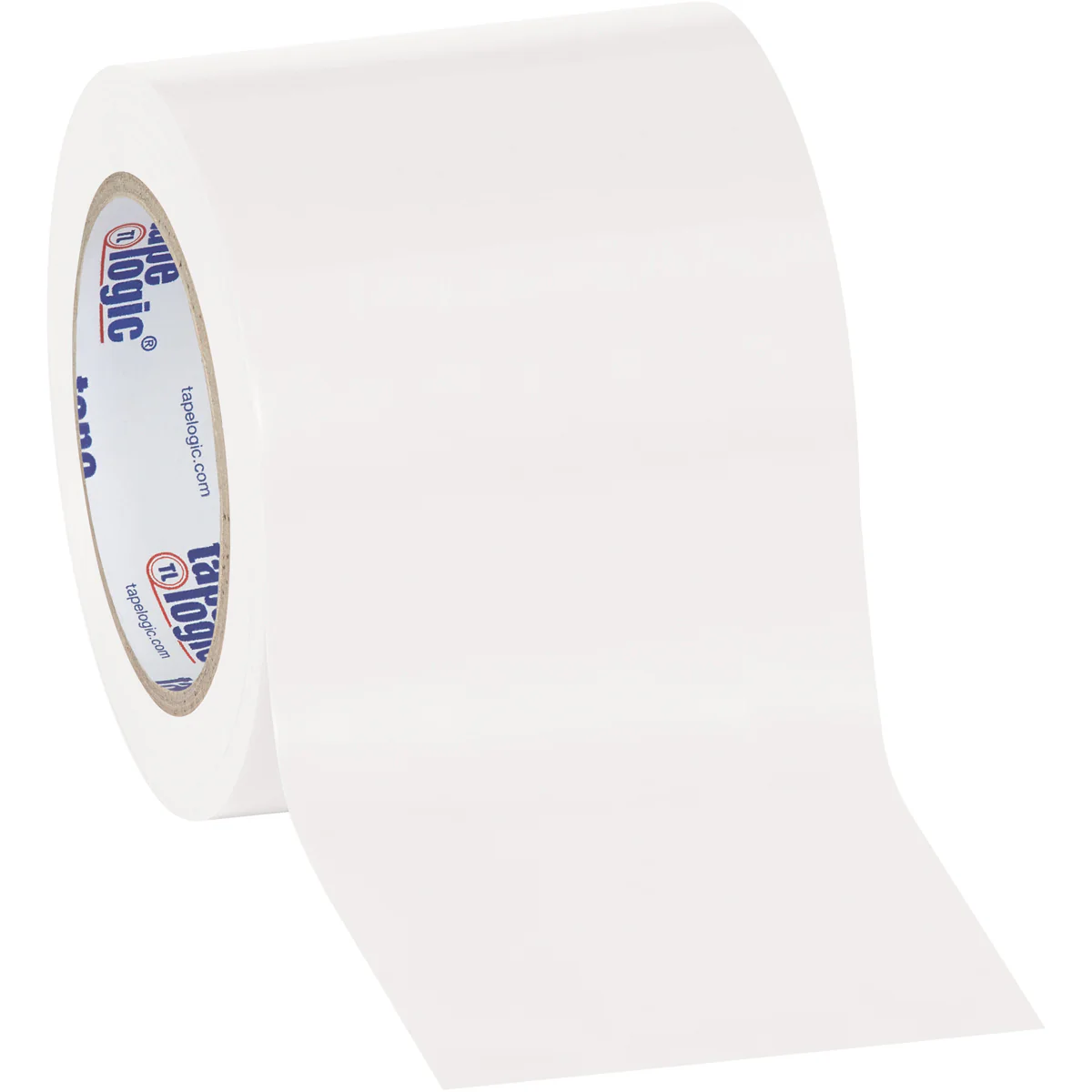 4" x 36 yds. White Solid Vinyl Safety Tape 12/Case