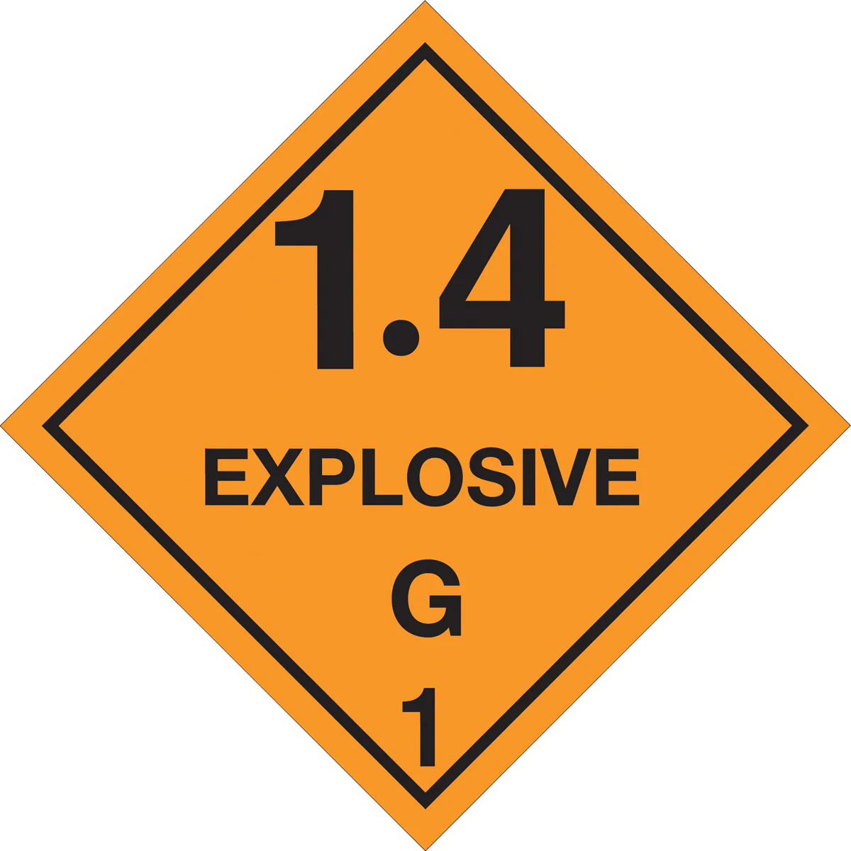 4 x 4" - "1.4 - Explosive - G 1" Labels 500/Roll