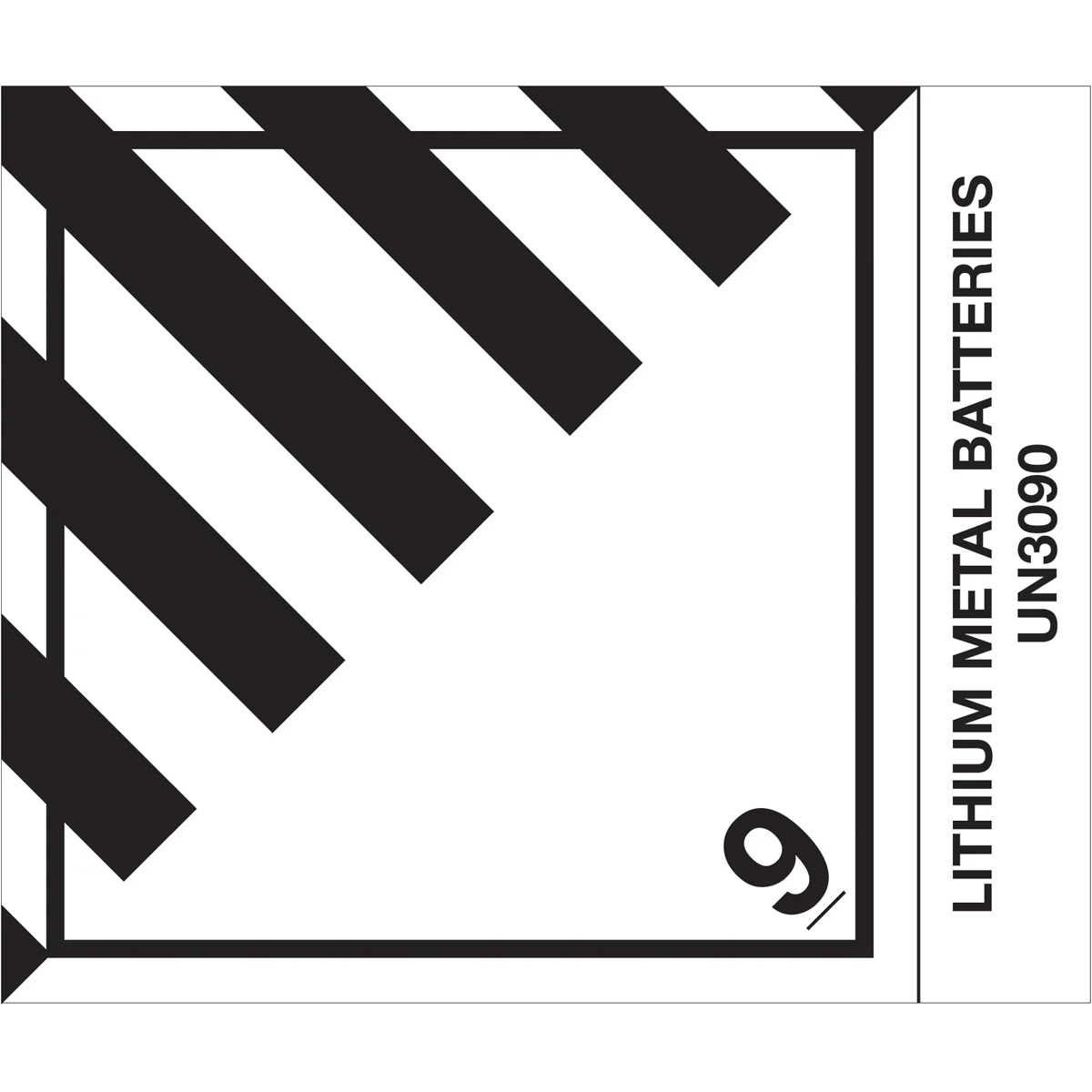 4 x 4 3/4" - "Lithium Metal Batteries" 500/Roll
