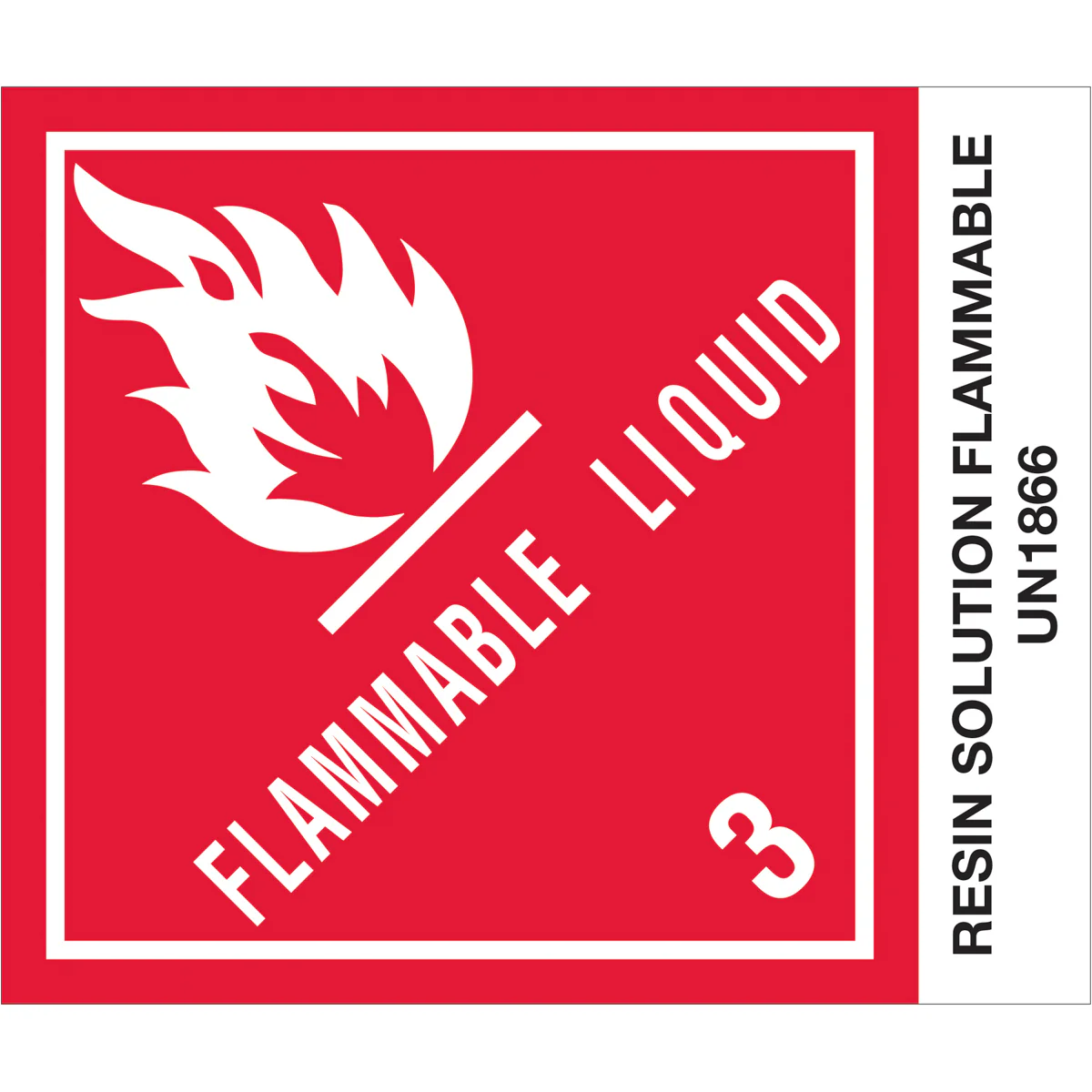 4 x 4 3/4" - "Resin Solution" Labels 500/Roll