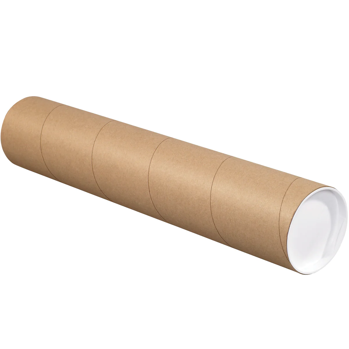 4 x 42 Brown Mailing Tubes With End Caps .125 Gauge 12/Case