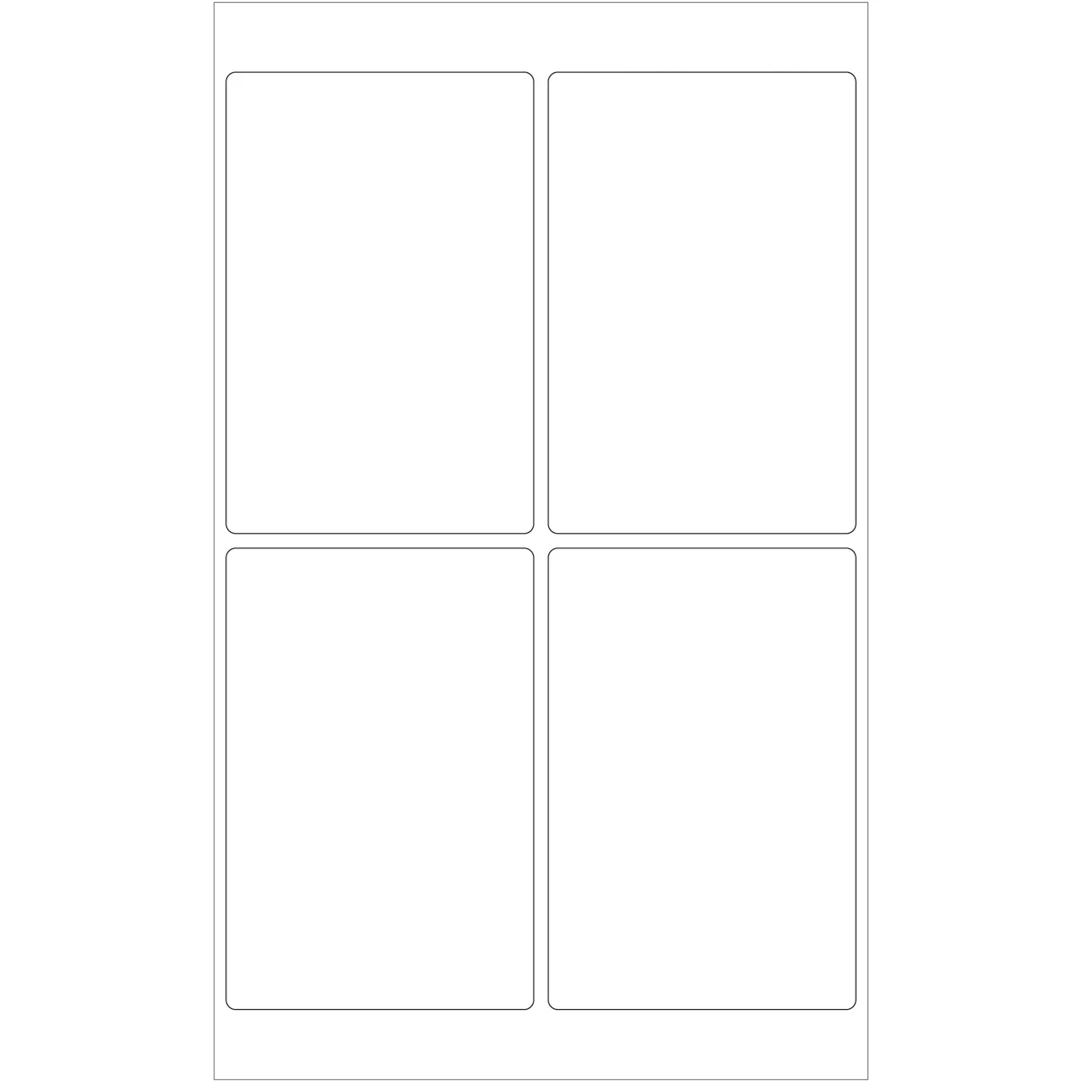 4 x 6" White Rectangle Laser Labels - Master Case 4000/Case