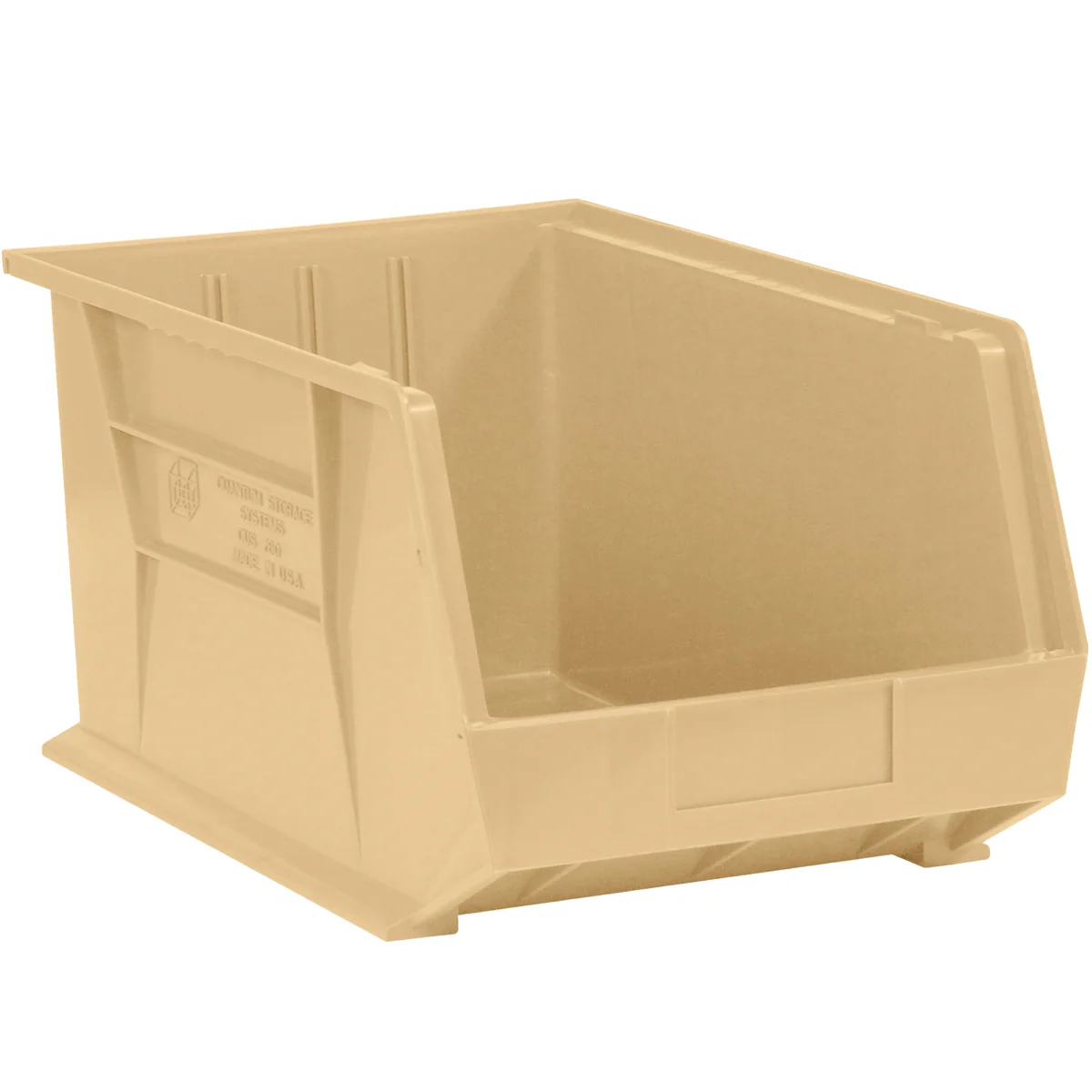 5 1/2 x 14 3/4 x 5 Ivory Plastic Bin Boxes 12/Case
