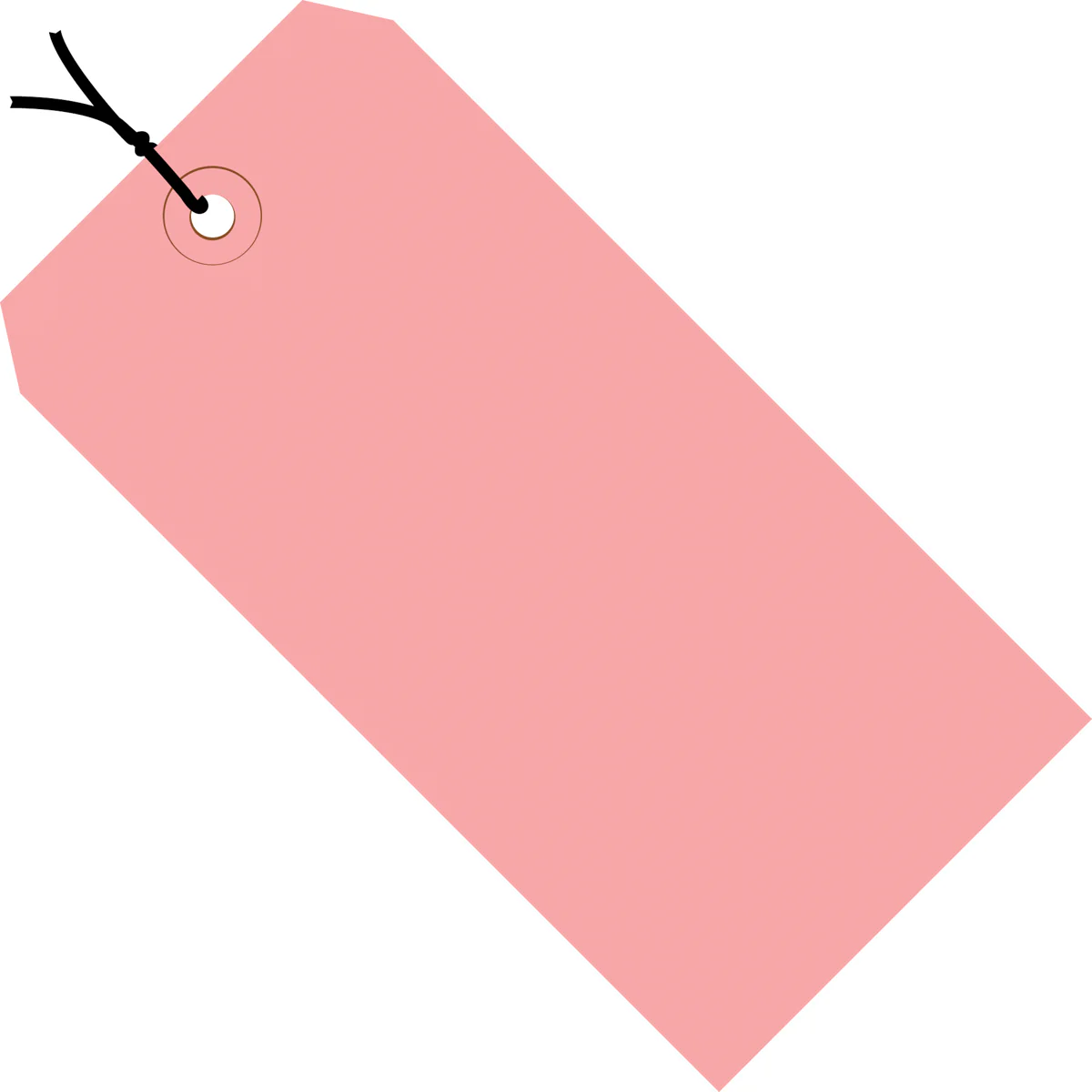 5-1/4 x 2-5/8 Pre-Strung Pink Tags (THICK BOARD - 13 POINT) 1000/Case