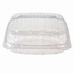 5-15/16 x 5-3/4 x 3-3/16 Plastic Hinged Food Carryout Container - 1 Compartment 500/Case