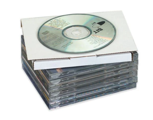 5 5/8 x 5 x 7/16 White Corrugated CD Jewel Case Box 50/Case - Image 2
