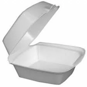 5-7/8 x 6 x 3 Foam Hinged Food Carryout Container - Large Sandwich 500/Case