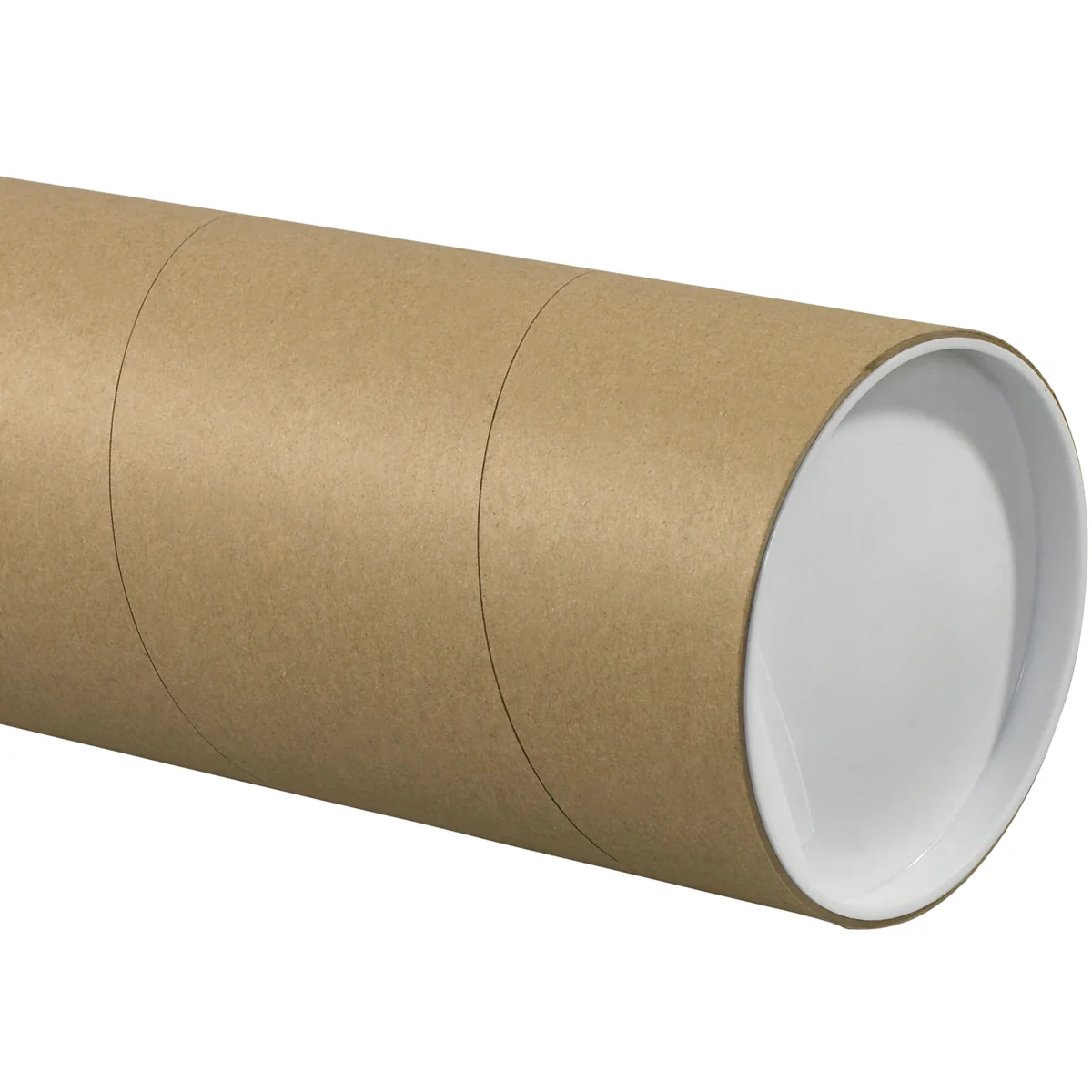 5 x 72 Brown Mailing Tubes With End Caps .125 Gauge 15/Case