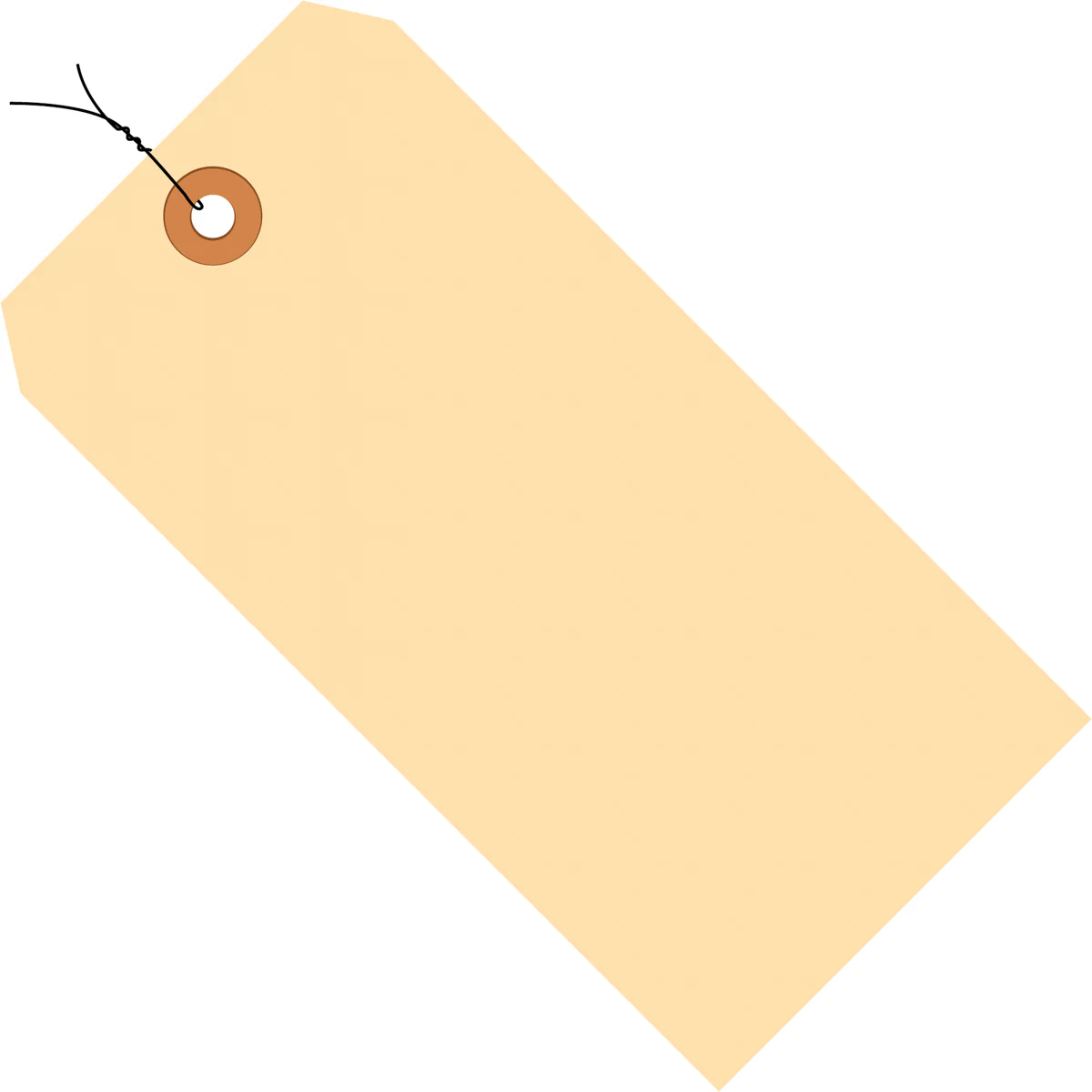 6-1/4 x 3-1/8 Pre-Wired Manila Tags (THICK BOARD - 13 POINT) 1000/Case