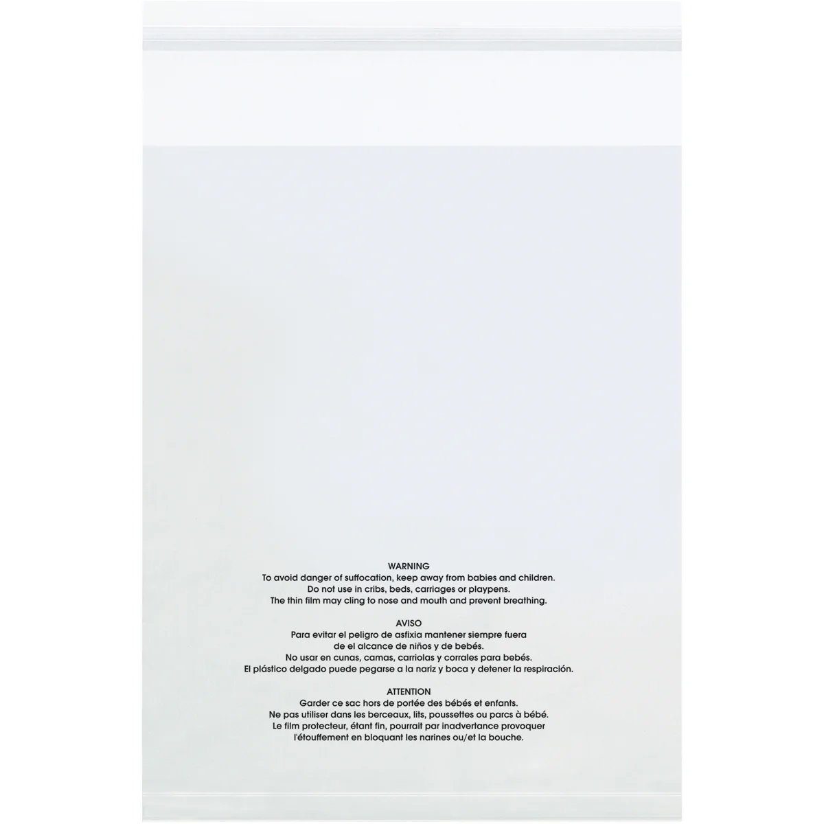 6 x 6 - 1.5 Mil (100 Pack) Resealable Suffocation Warning Poly Bags