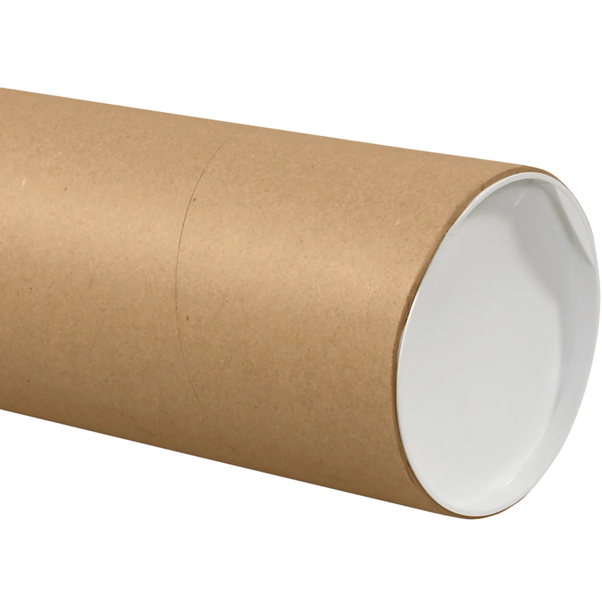 6 x 72 Brown Mailing Tubes With End Caps .125 Gauge 10/Case