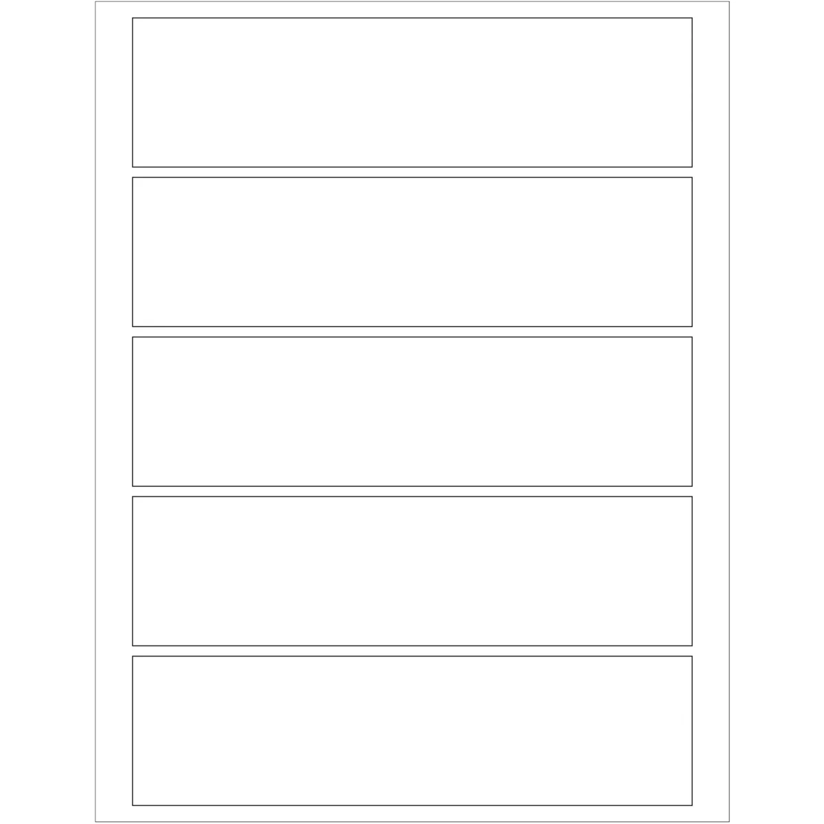 7 1/2 x 2" White Rectangle Laser Labels 500/Case