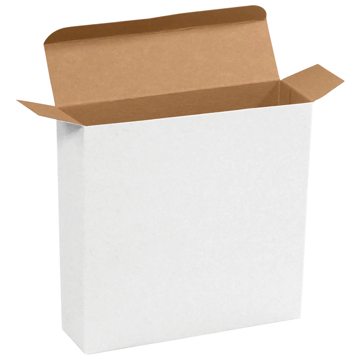 7 1/4 x 2 x 7 1/4 White 24pt 1-pc Chipboard Folding Carton 250/Case - Image 2
