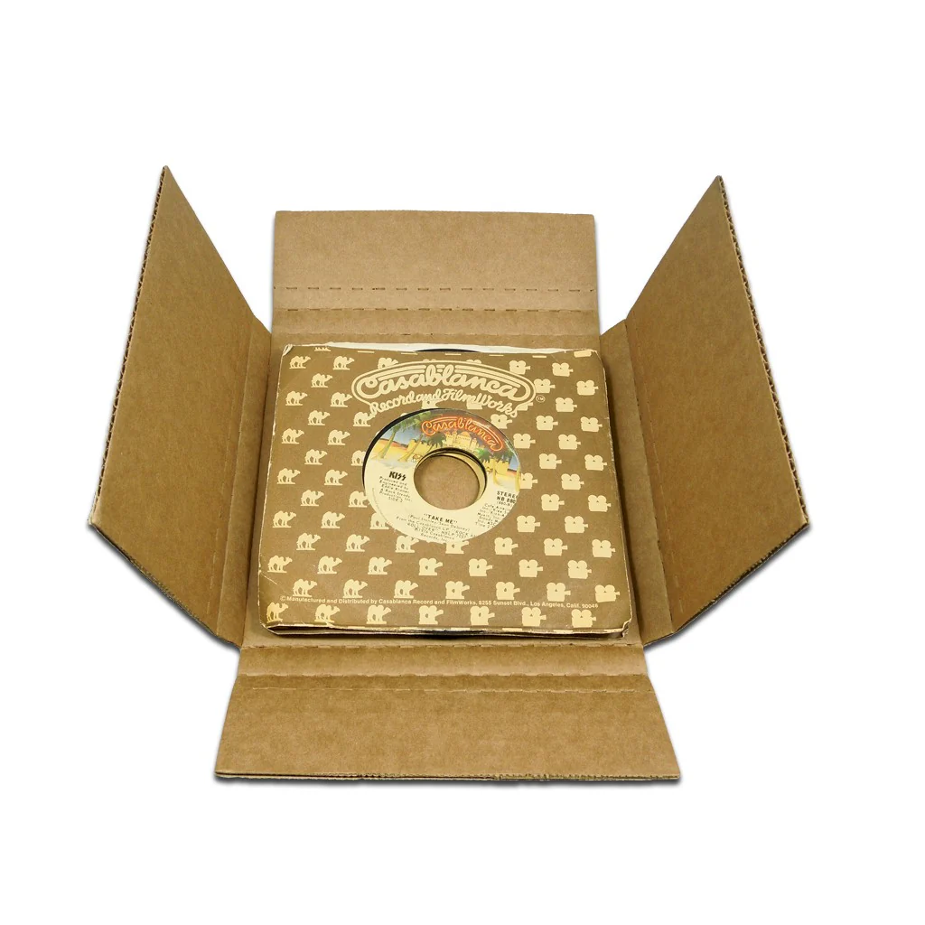 7 1/4 x 7 1/4 x 1/2-1 White Multi-Depth 45 RPM Record Album Mailer 50/Case - Image 2