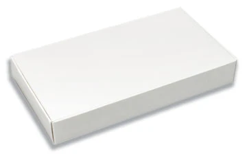 7-1/8 x 4-1/2 x 1-1/8 White 1/2 lb. Rectangular Candy Box LID 250/Case