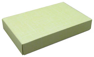 7-1/8 x 4-1/2 x 1-1/8 Yellow 1/2 lb. Rectangular Candy Box LID 250/Case