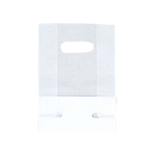 7 x 3 1/2 x 10 1/2 Frosted Bags w/ Die Cut Handle 250/Case