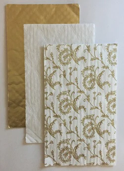 7 x 3 1/4 Candy Pads (use with 1 lb. / one-piece box) Gold Scroll 250/Case