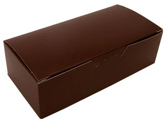 7 x 3-3/8 x 2 (1 lb.) Brown 1 Piece Candy Boxes 250/Case