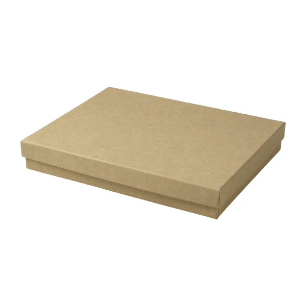7 x 5 1/2 x 1 Brown Kraft Jewelry Box 100/Case